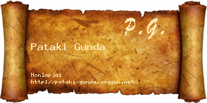 Pataki Gunda névjegykártya